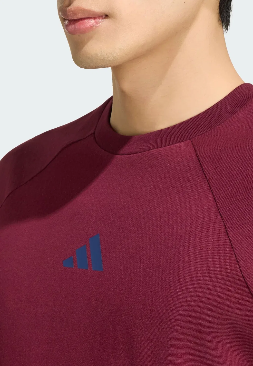 Футболка размера M, стадионная футболка - базовая футболка Adidas Performance, Maroon — фото 3