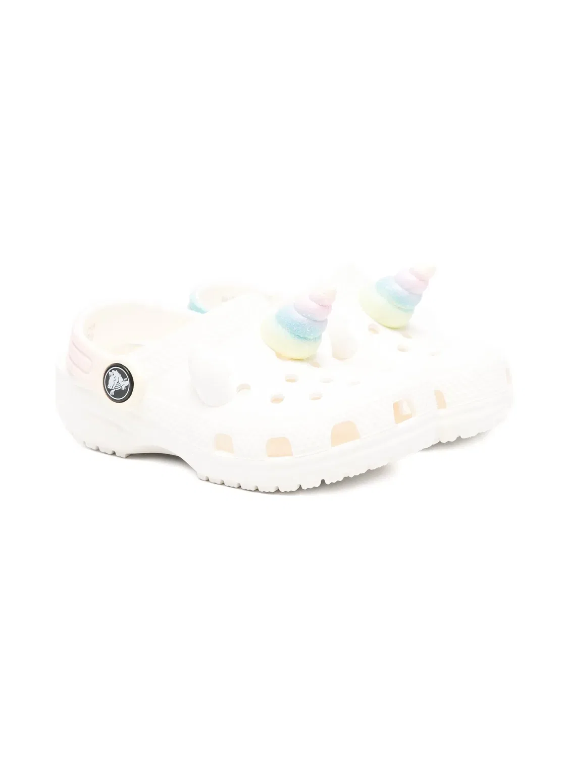 Клоги 'I AM Rainbow Unicorn' от Crocs, белый