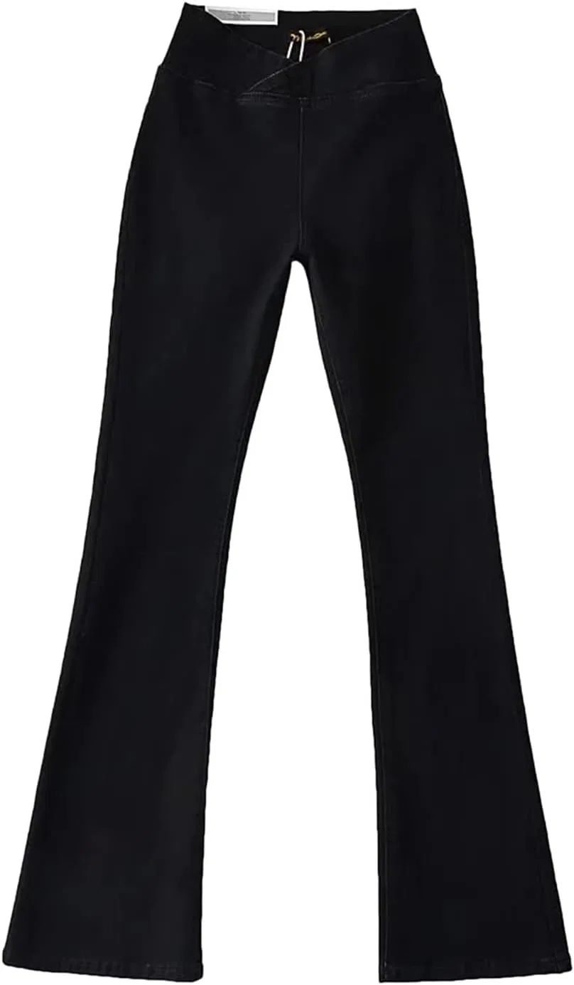Женские джинсы с высокой посадкой, модель Trendy Waist, чёрный — фото 4