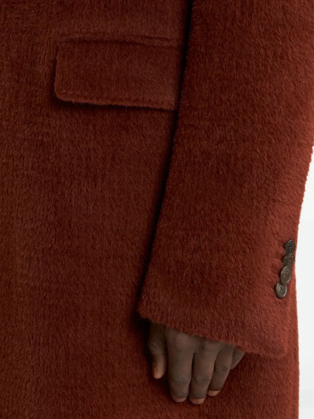 Пальто с клетчатой текстурой Etro, коричневый — фото 4