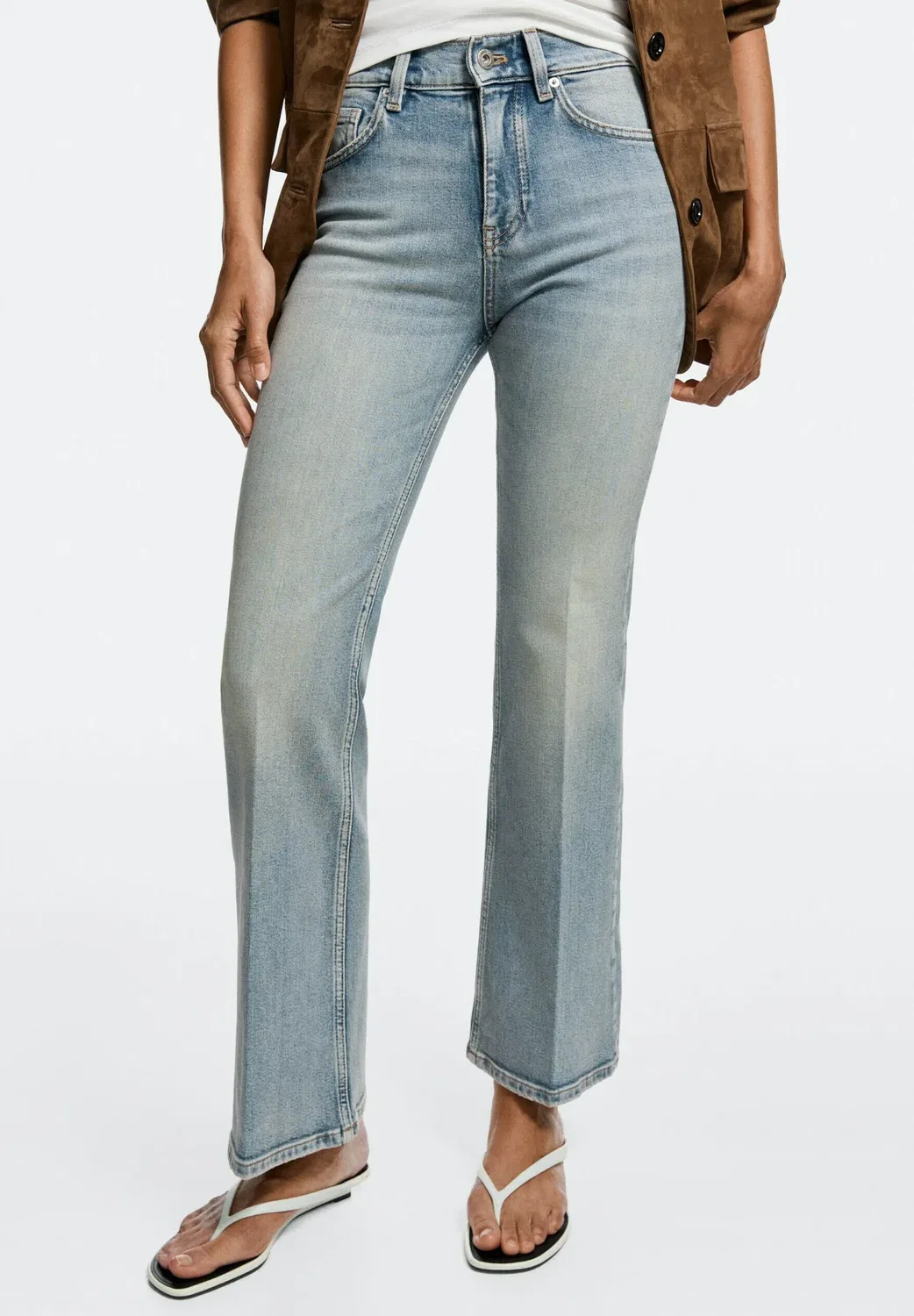 Расклешенные джинсы Massimo Dutti, Blue Denim