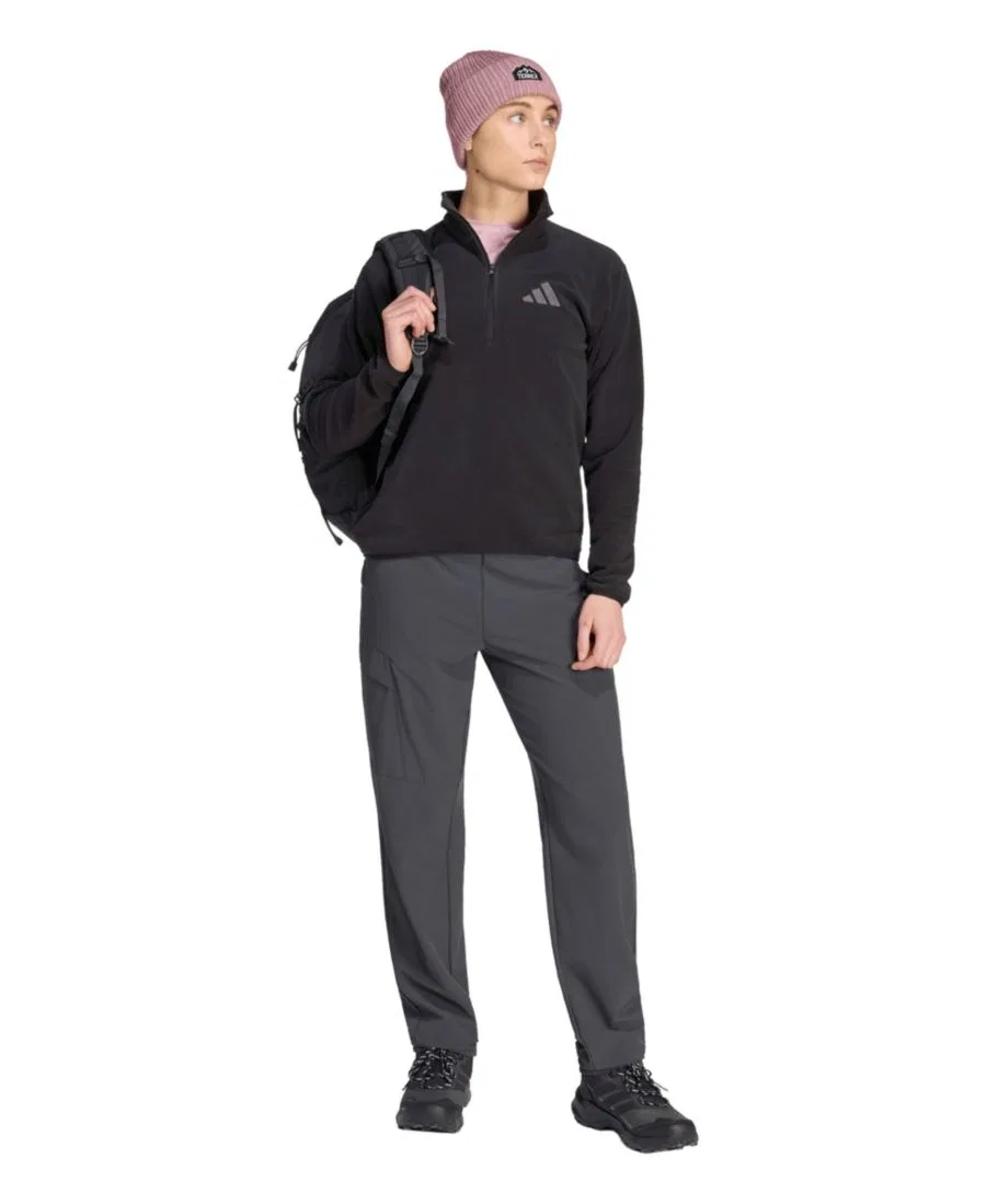 Женская флисовая куртка с полузастежкой-молнией, модель Terrex Multi Essentials adidas, Black — фото 2