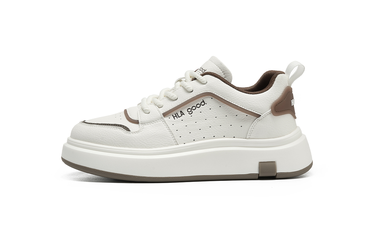 

Мужские дышащие низкие кроссовки для скейтбординга HLA, White Brown