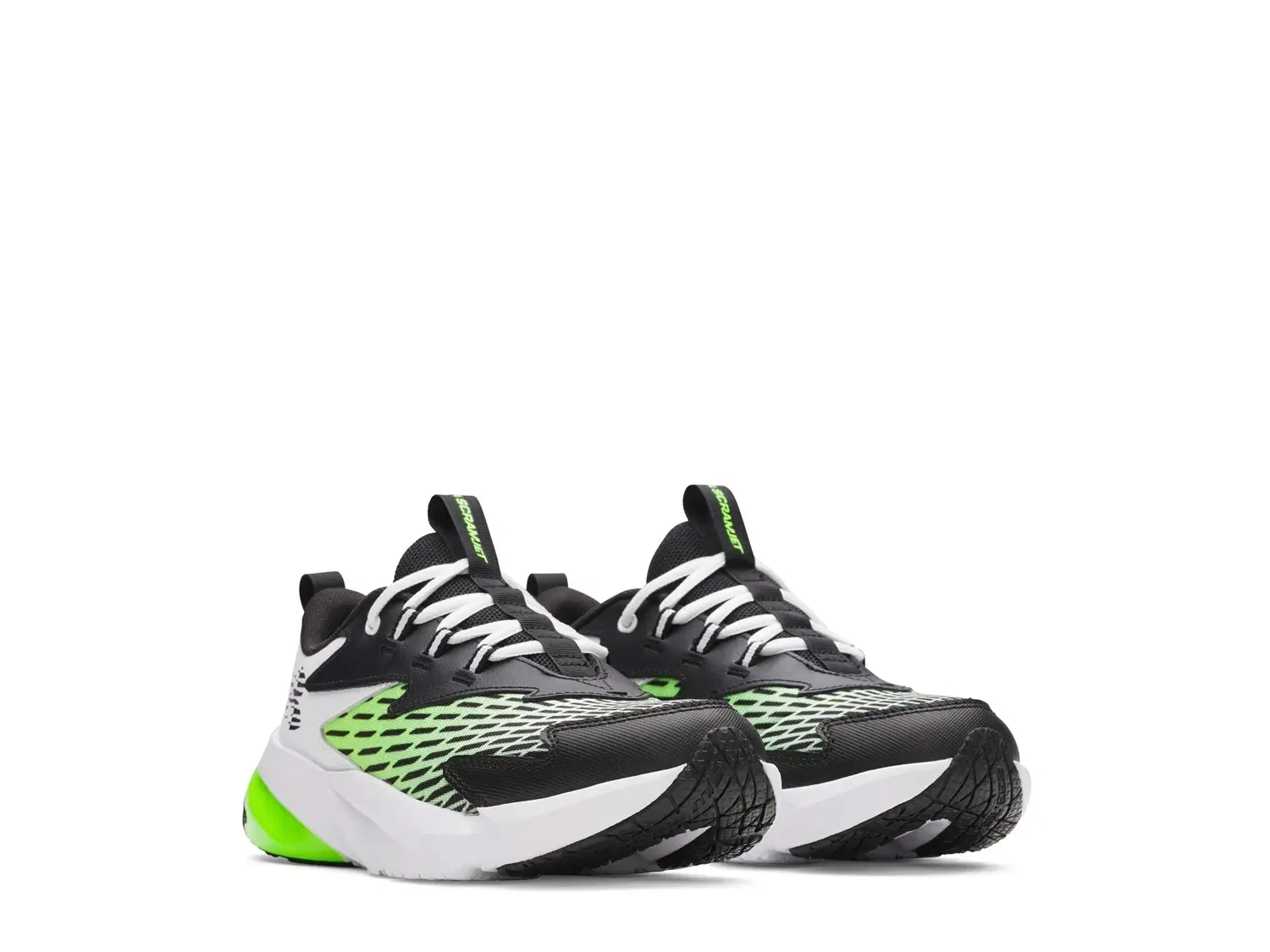 Кроссовки Scramjet 7 для детей, Under Armour, белый/черный/зеленый — фото 3