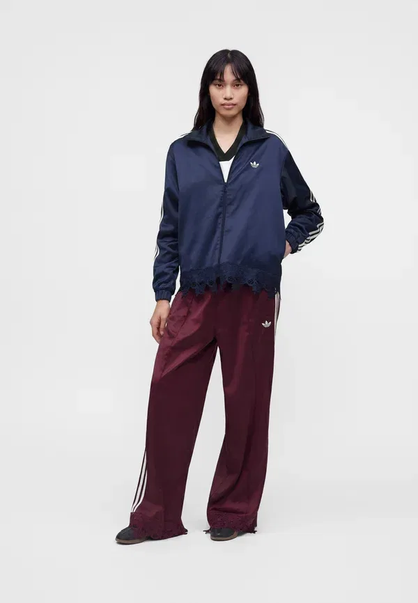 Атласная кружевная куртка "Жар-птица" - тренировочная куртка Adidas Originals, индиго — фото 2