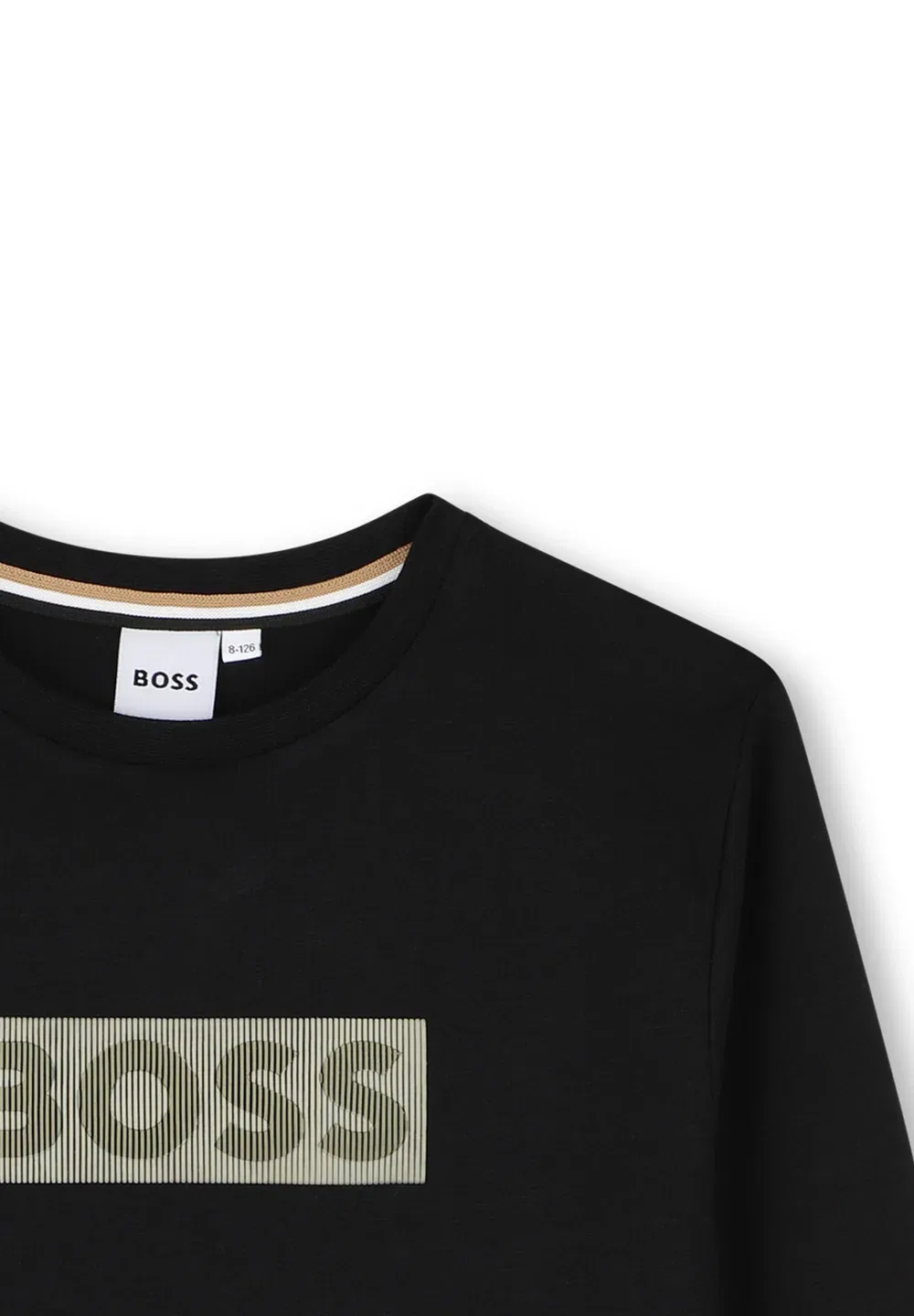 Футболка с длинным рукавом для детей и подростков - топ с длинным рукавом Boss Kidswear, Black — фото 3