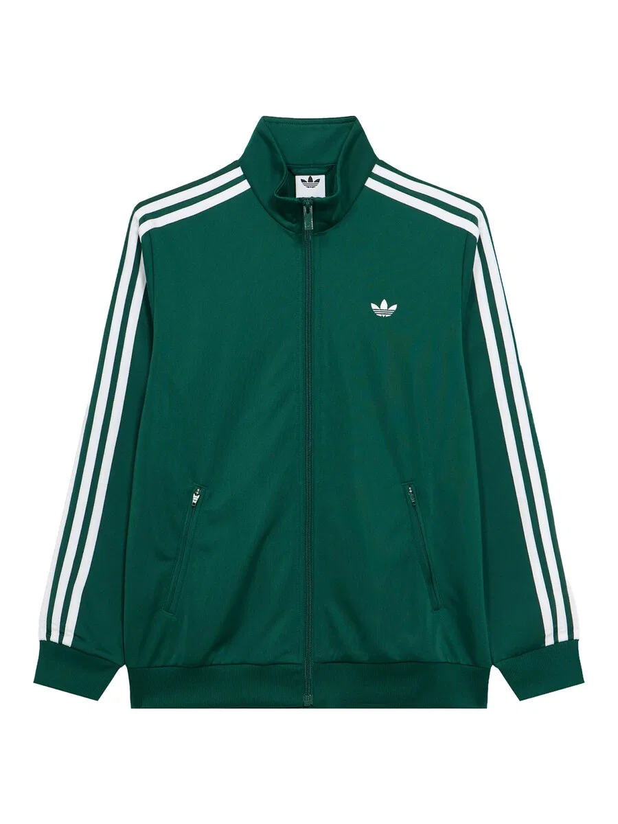 Худи на молнии ADIDAS ORIGINALS 'Firebird' изумрудного цвета