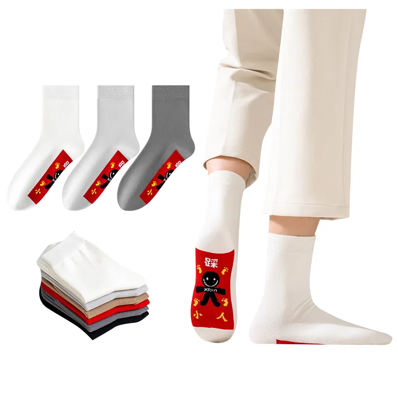 Детские носки с принтом, комплект из 3 пар, Unisex Crew Socks, MIIOW — фото 4