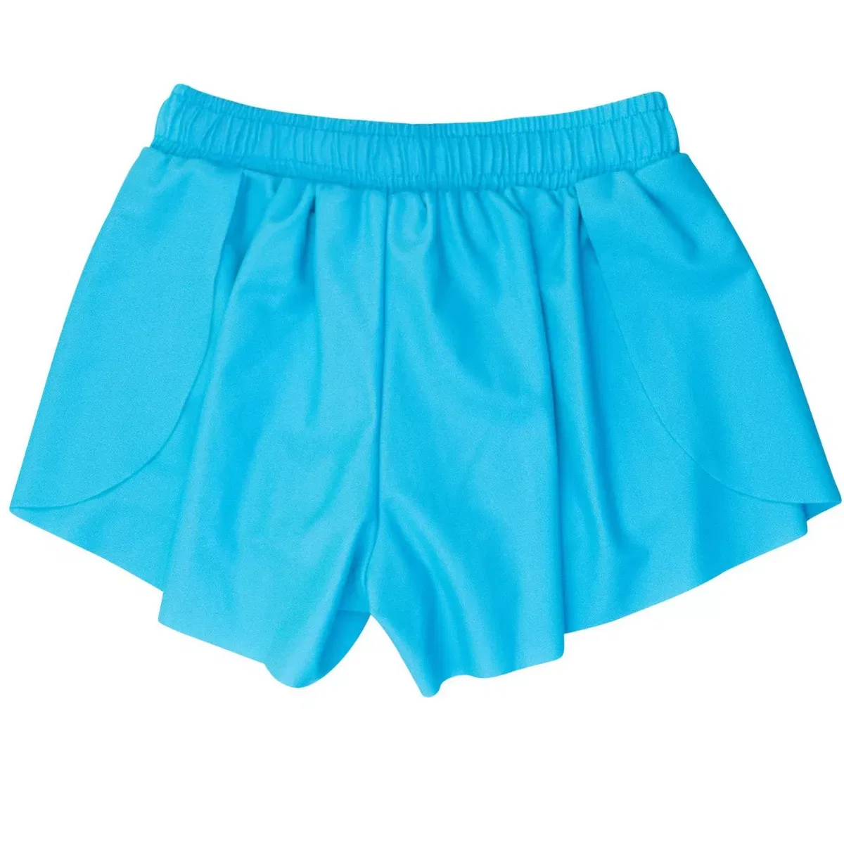 Детские шорты для девочек с принтом бабочки Active Butterfly RuffleButts, Bright Aqua — фото 2