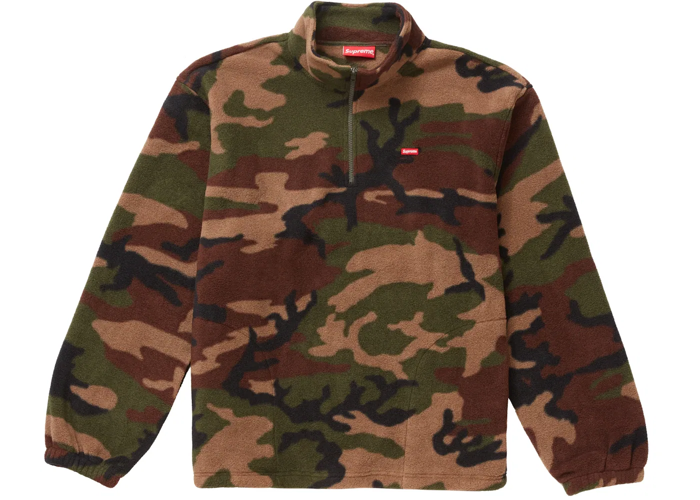 Мужской пуловер с принтом Polartec Half Zip Supreme, Woodland Camo