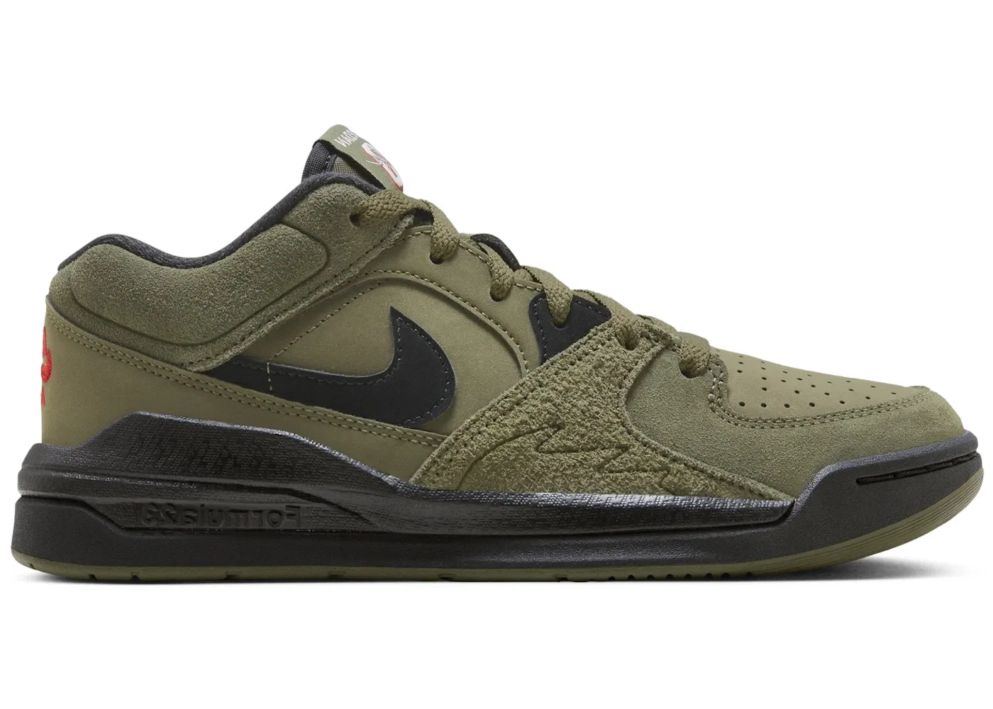 Детские кроссовки Lifestyle Jordan Stadium 90 Jordan, Medium Olive University Red Sail Black