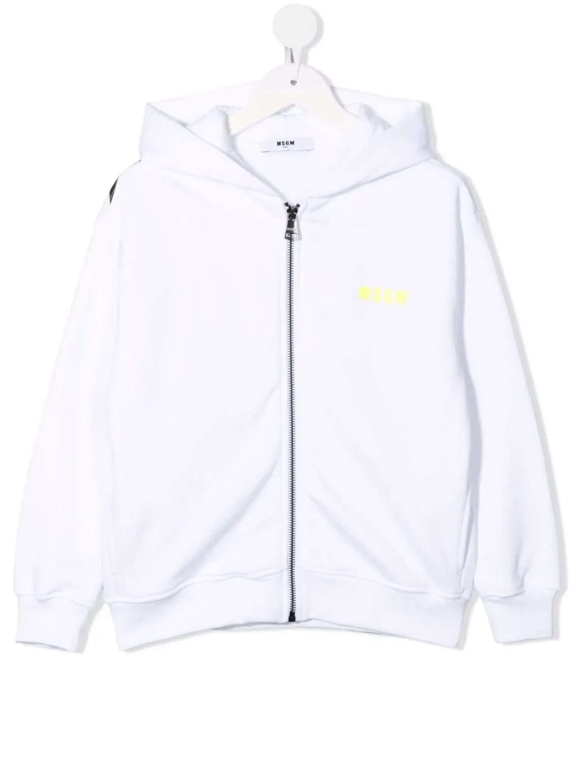 Худи на молнии с логотипом MSGM, белый