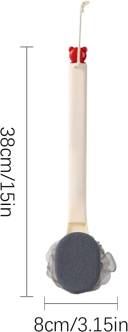 Скребок для тела двусторонний, Generisch, 38x8 см, Cream Colored — фото 2