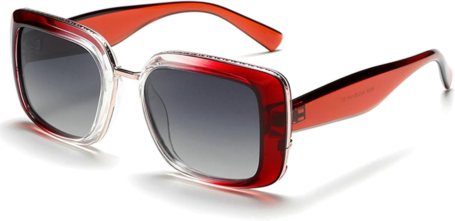 

Солнцезащитные очки Willochra Retro Polarized Square для женщин и мужчин, модные солнцезащитные очки с градиентным переходом цвета, винтажный стиль, защита от УФ-излучения, C1
