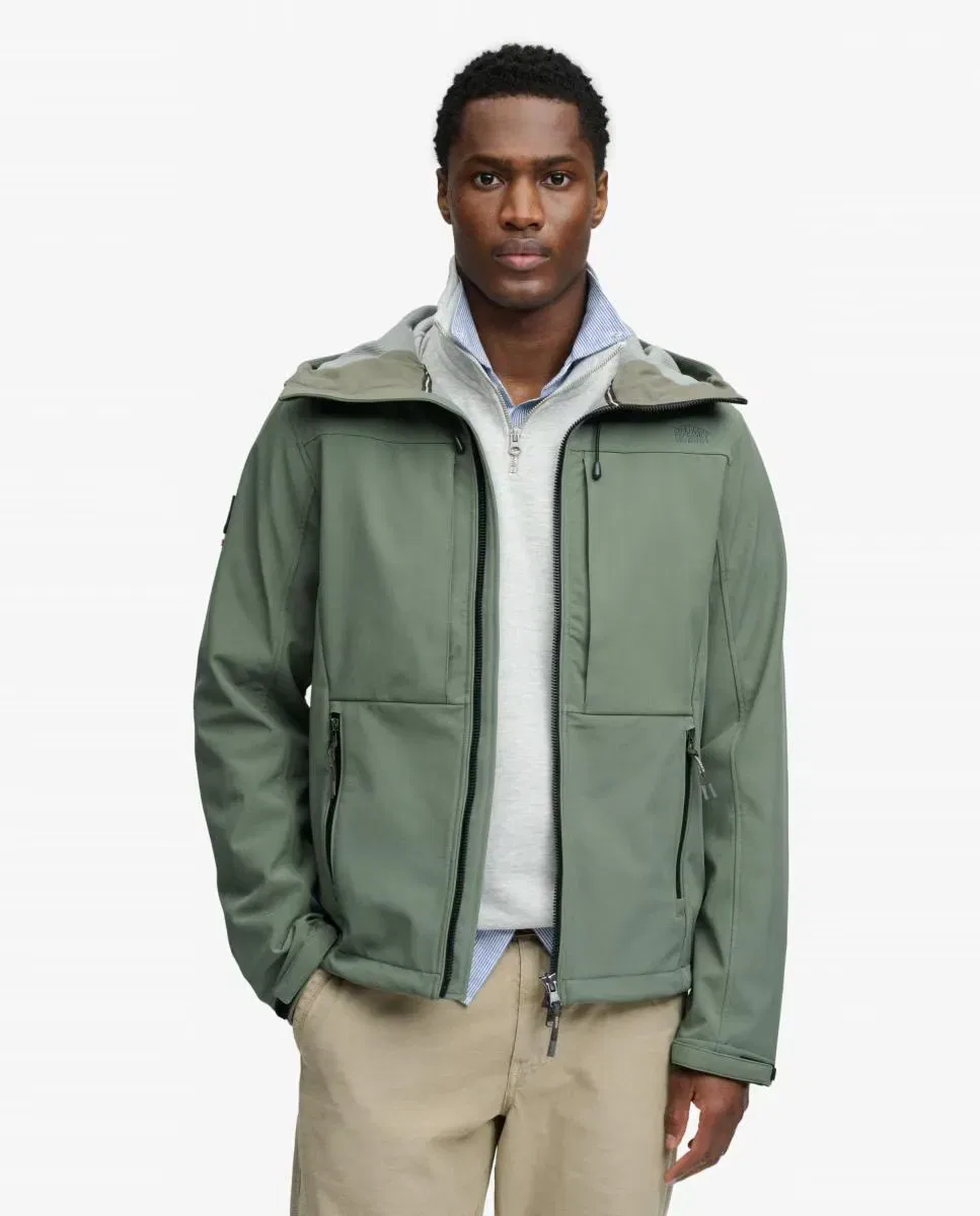 Мужская куртка Softshell Trekker с капюшоном Superdry, Verde — фото 4