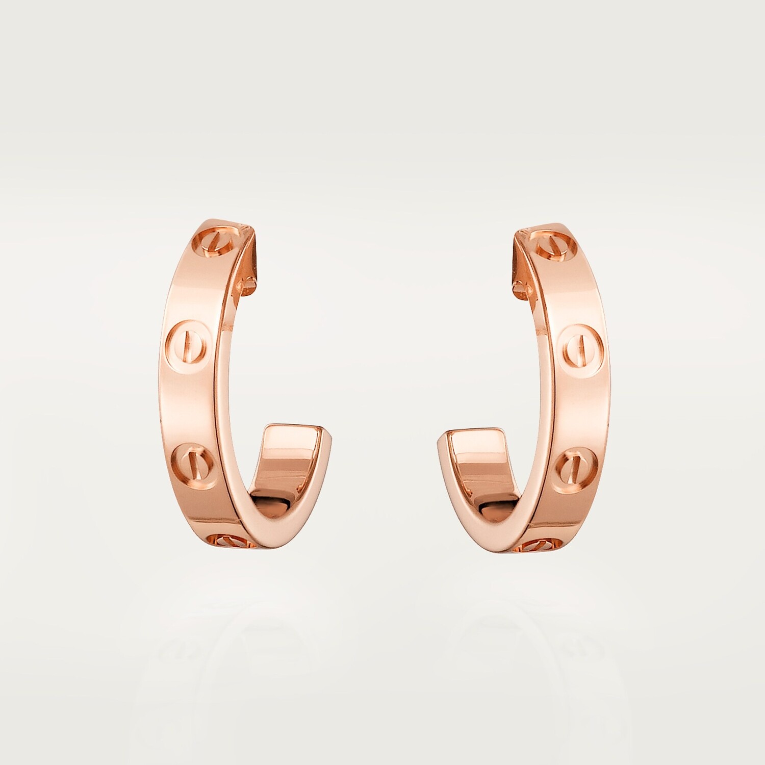 

Серьги Cartier Love, розовое золото