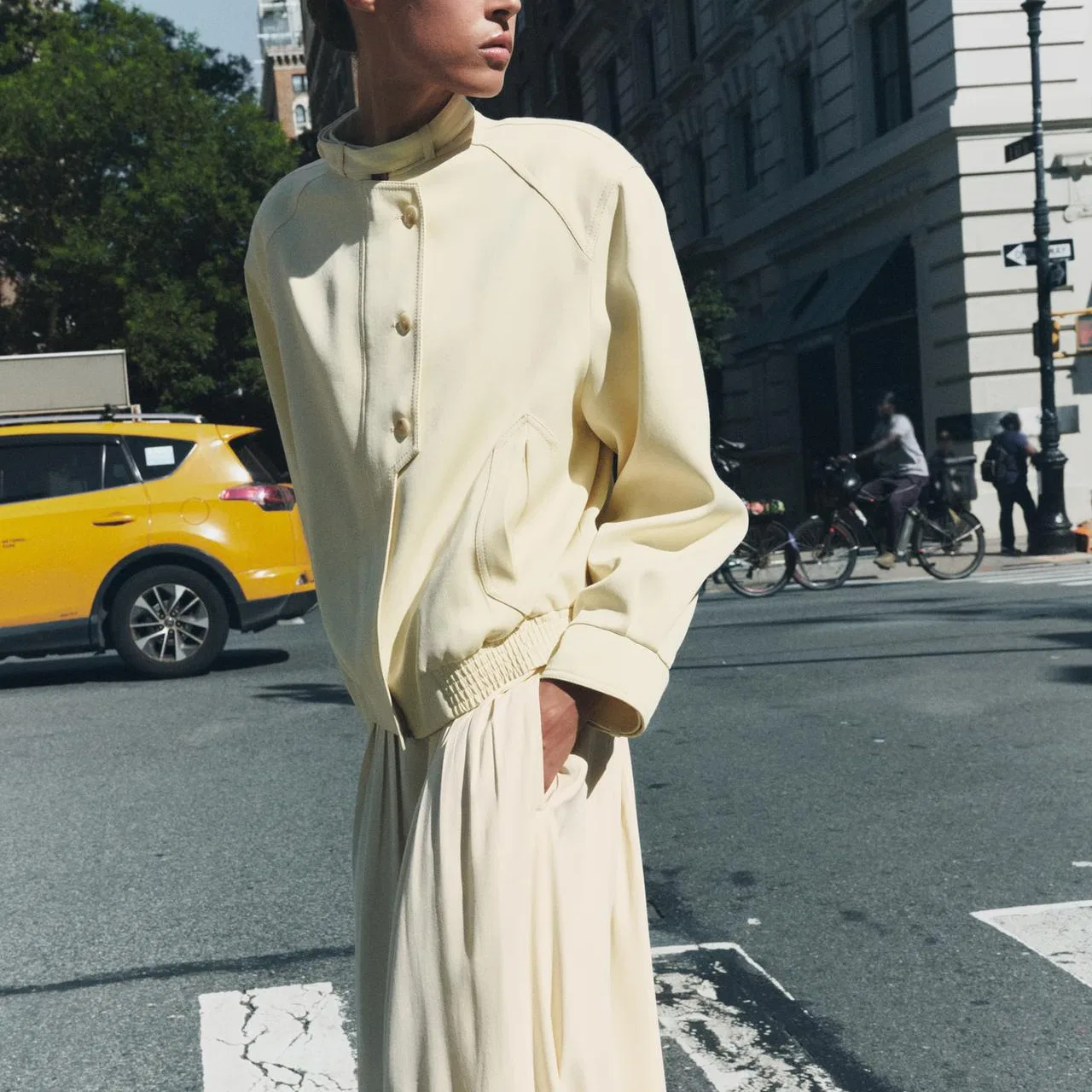 Женское пальто ZARA, Raw White — фото 4