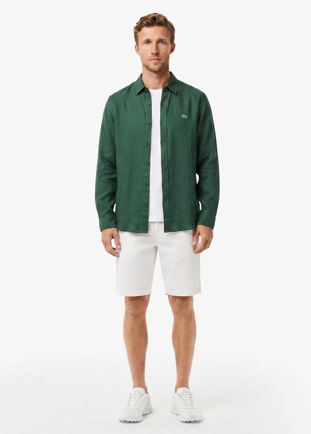 Рубашка Lacoste Regular Fit, зеленый — фото 3