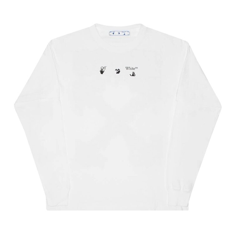 

Футболка Off-White Blue Marker Double Sleeve Tee 'White/Blue', белый