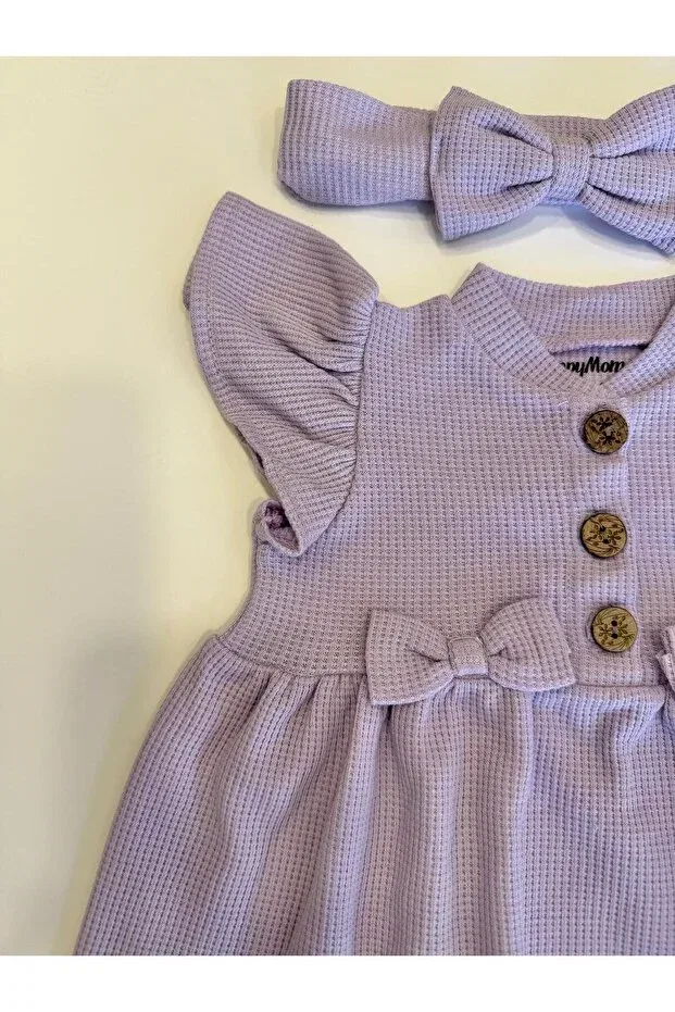 Детское платье для девочек с длинным рукавом Happymom, Lilac — фото 4