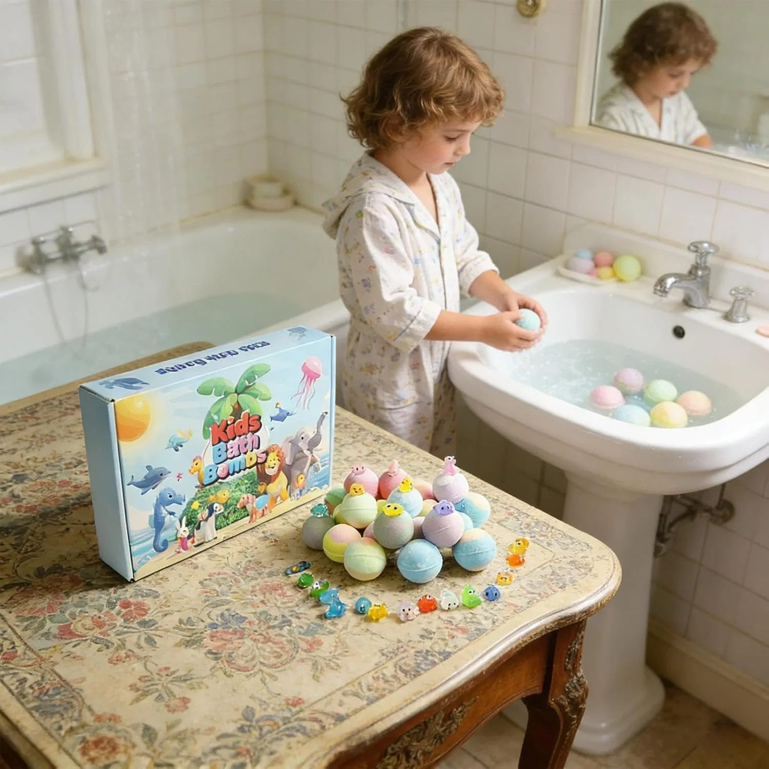 Бомбочки для ванны Bubble Badebälle, 60 г x 24 шт, Rrlihjgu — фото 2