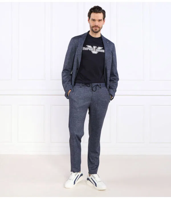 Мужская футболка хлопковая Emporio Armani, Blu Marino — фото 2