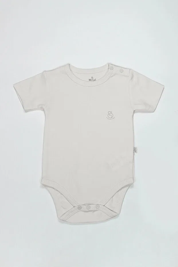 Детское боди с коротким рукавом Basics Bistyle, Ecru