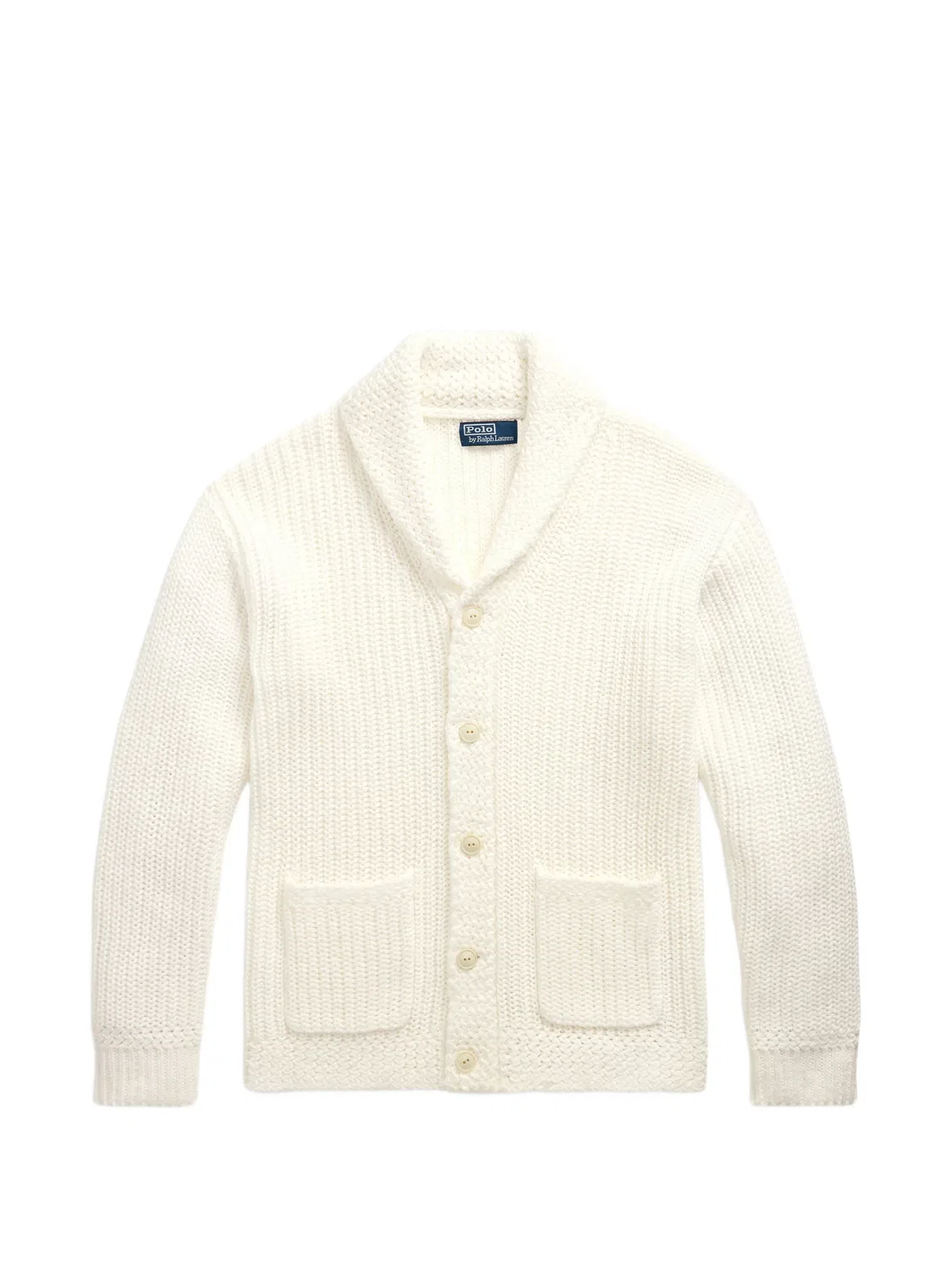 Кардиган с шалевым воротником из льна и хлопка Polo Ralph Lauren, нейтральные