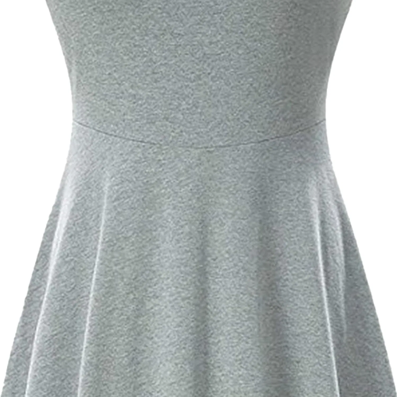 Женское летнее платье миди с воротником-стойкой A-line, Gray — фото 4
