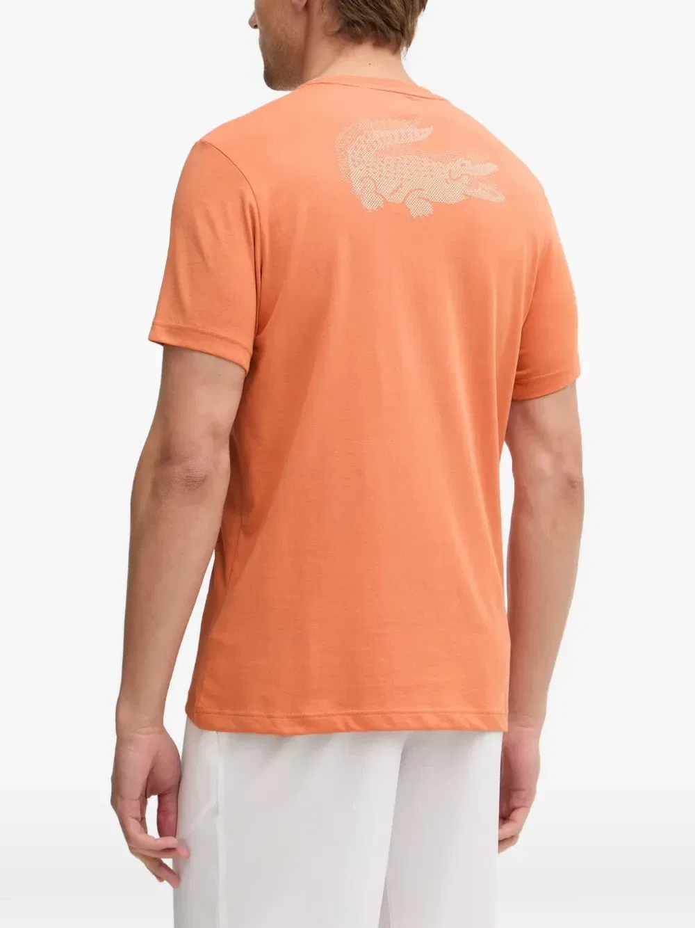 Футболка с логотипом-нашивкой Lacoste, оранжевый — фото 3