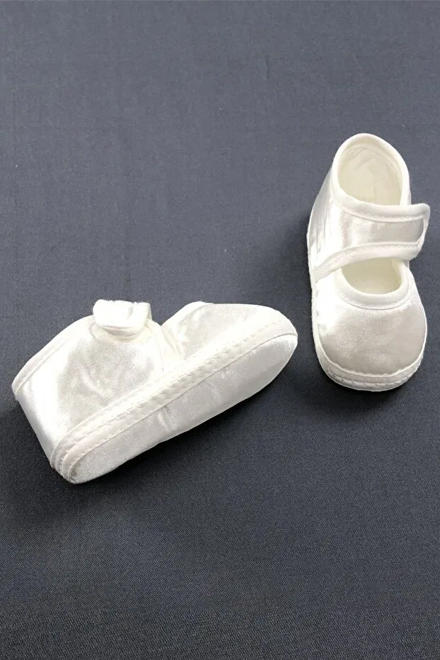 Детские пинетки для новорожденных с принтом Newborn baby booties Hayalperest Boncuk, White — фото 4