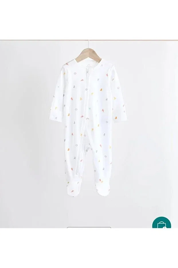 Детский комбинезон для девочек с длинным рукавом Next Baby, White — фото 2