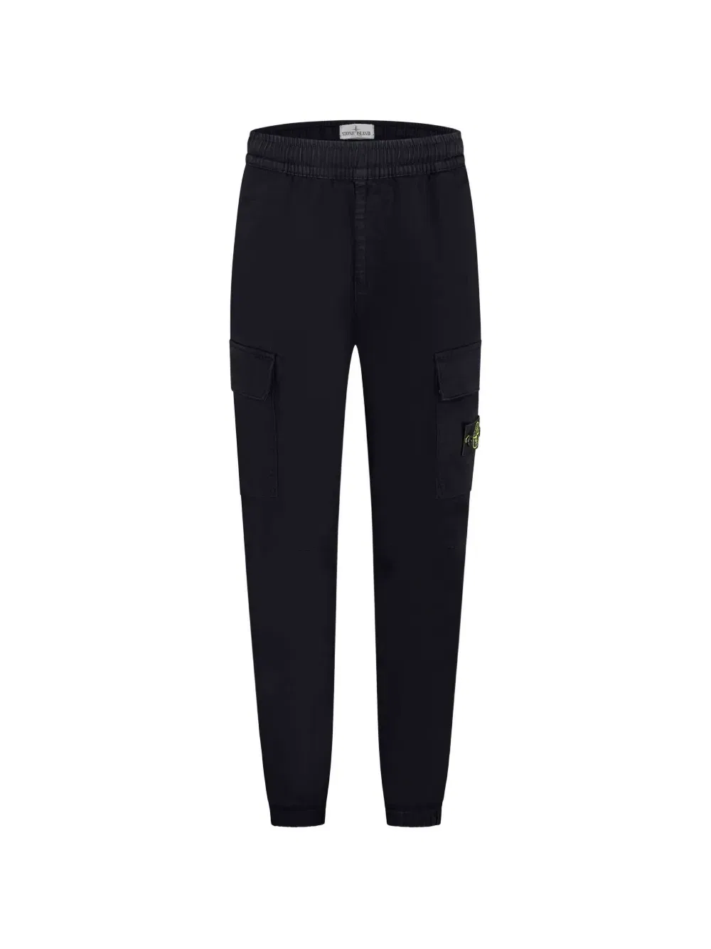 Брюки карго с нашивкой в виде логотипа Stone Island Junior, черный