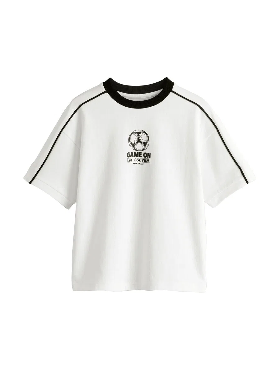 Футболка Fußball белого цвета Next