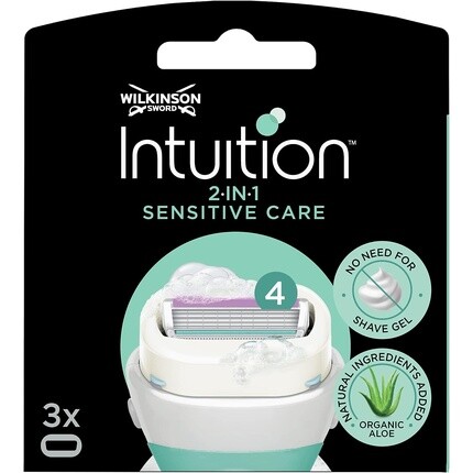 Intuition Sensitive Care для женщин — набор из 3 стержней для бритвенных лезвий, Wilkinson Sword — фото 2