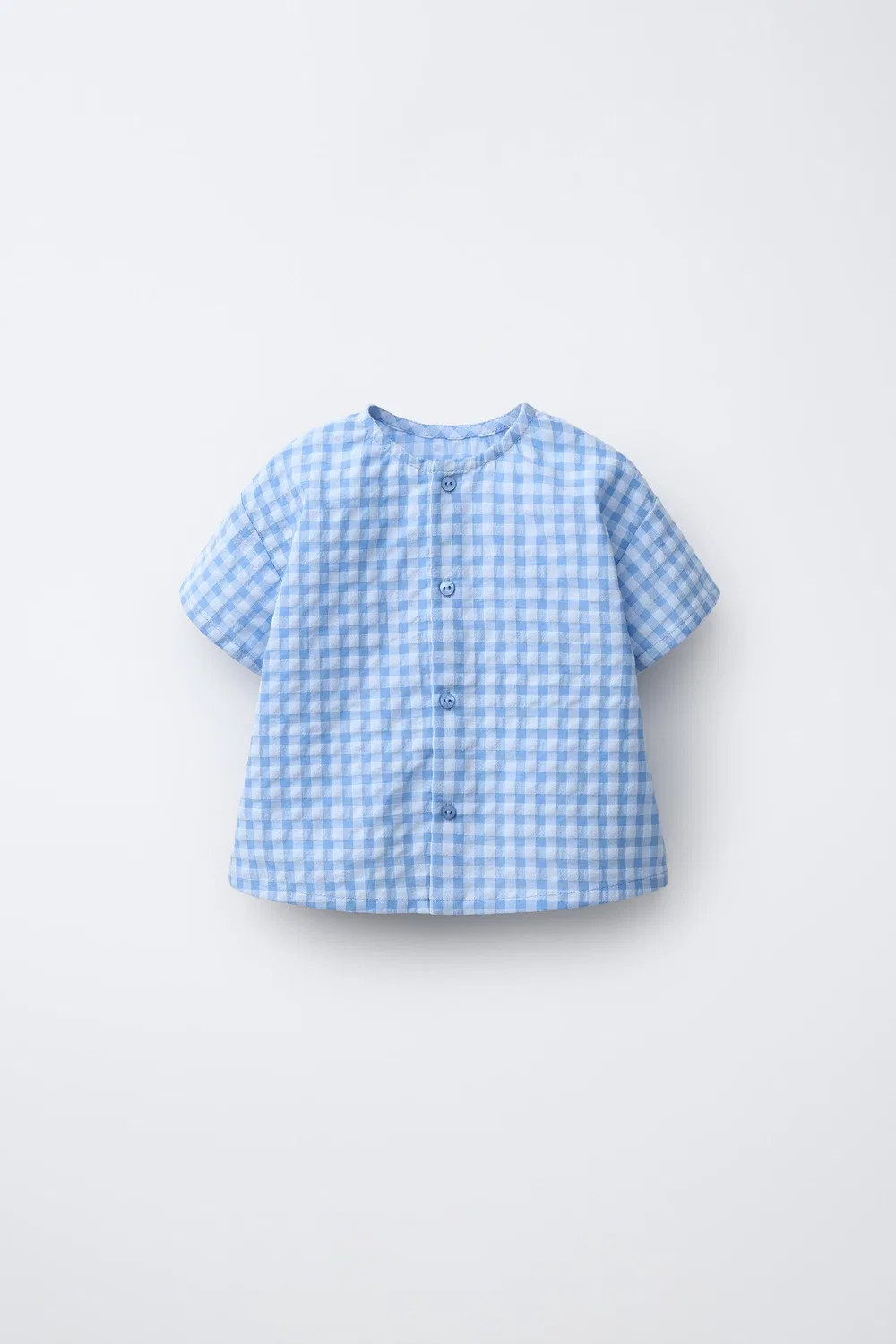 Рубашка в клетку ZARA, Mid-Blue
