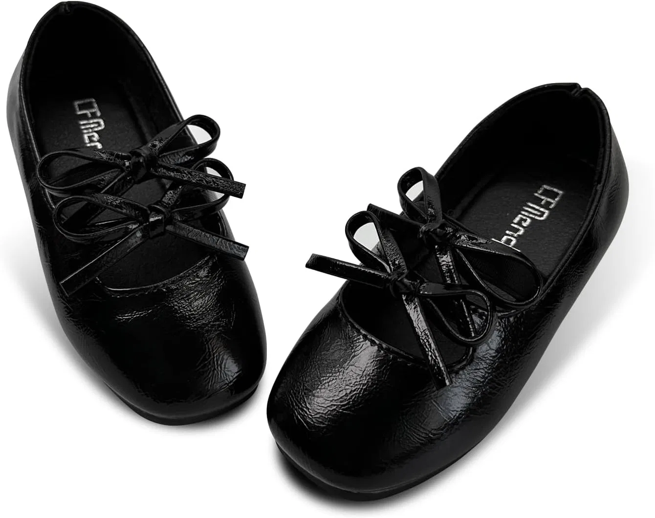 Детские туфли Мэри Джейн для девочек с бантом и цветком Uineky, Black