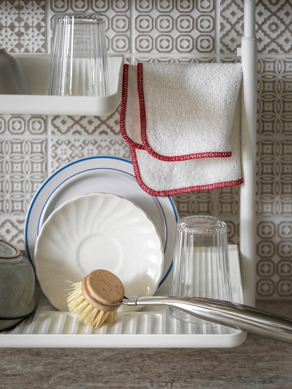 VÄLVÅRDAD ВЭЛВОРДАД Щетка для мытья посуды, нержавеющ сталь/бук IKEA — фото 4
