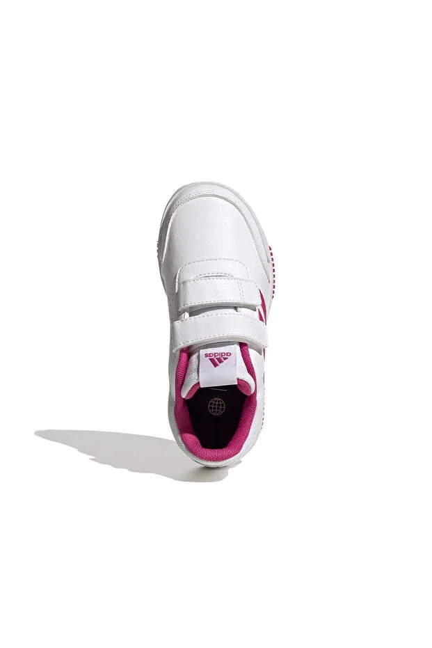 Детские спортивные кроссовки для девочек на липучке Tensaur Velcro Daily Adidas, White/Pink — фото 4