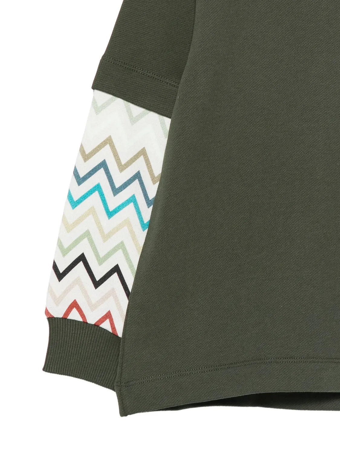 Missoni Свитшот с зигзаг-принтом, зеленый хлопок — фото 2
