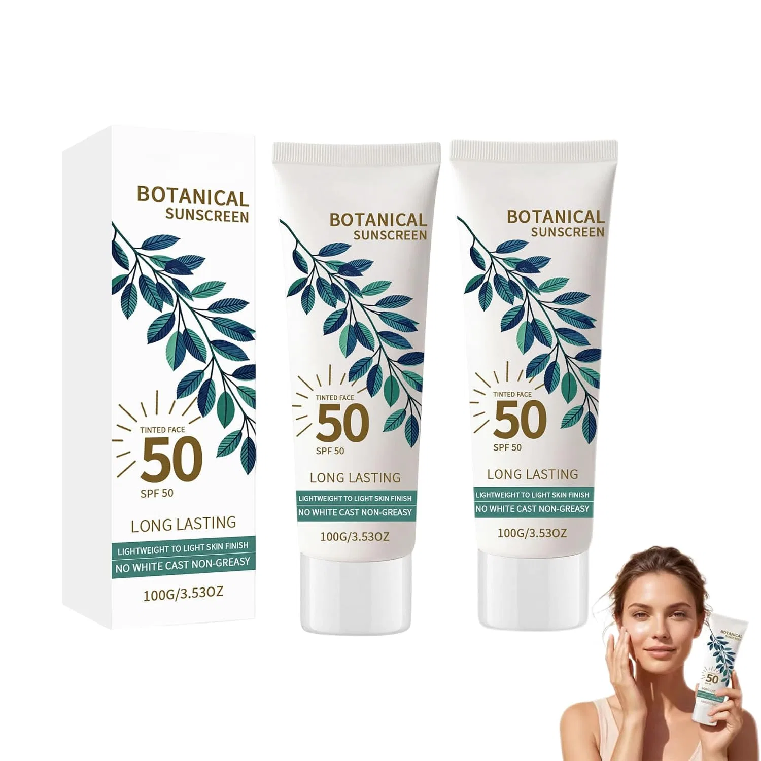 Солнцезащитный крем для лица SPF 50, тонированный, 100 мл Generisch