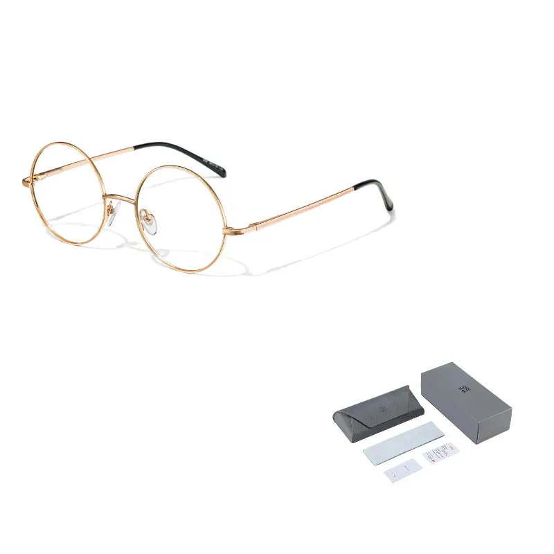 

Wood Premium Унисекс очковая оправа из сплава Round, Gold