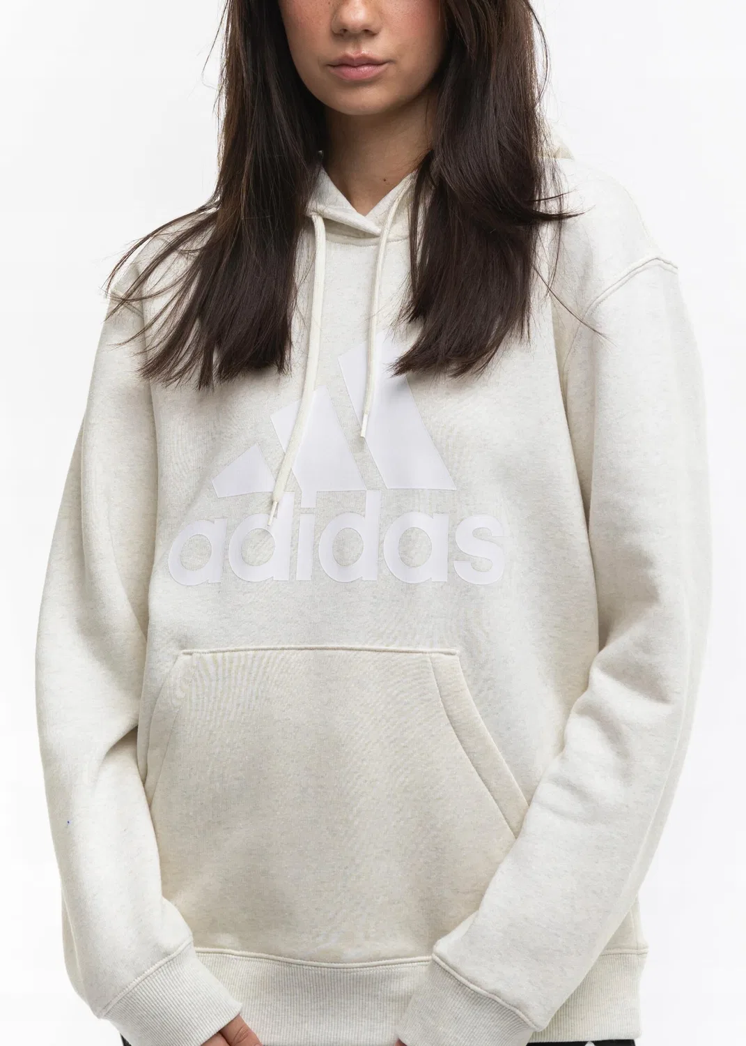 Женское худи с капюшоном Big Logo Regular Fleece Adidas, Beige Kaschmirbeige