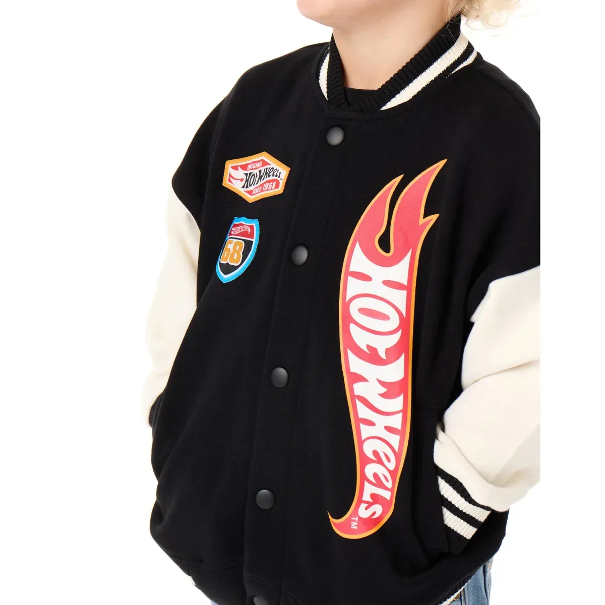 Детская куртка-бомбер для мальчиков Turbo Charged Varsity Jacket Hot Wheels, Black — фото 3