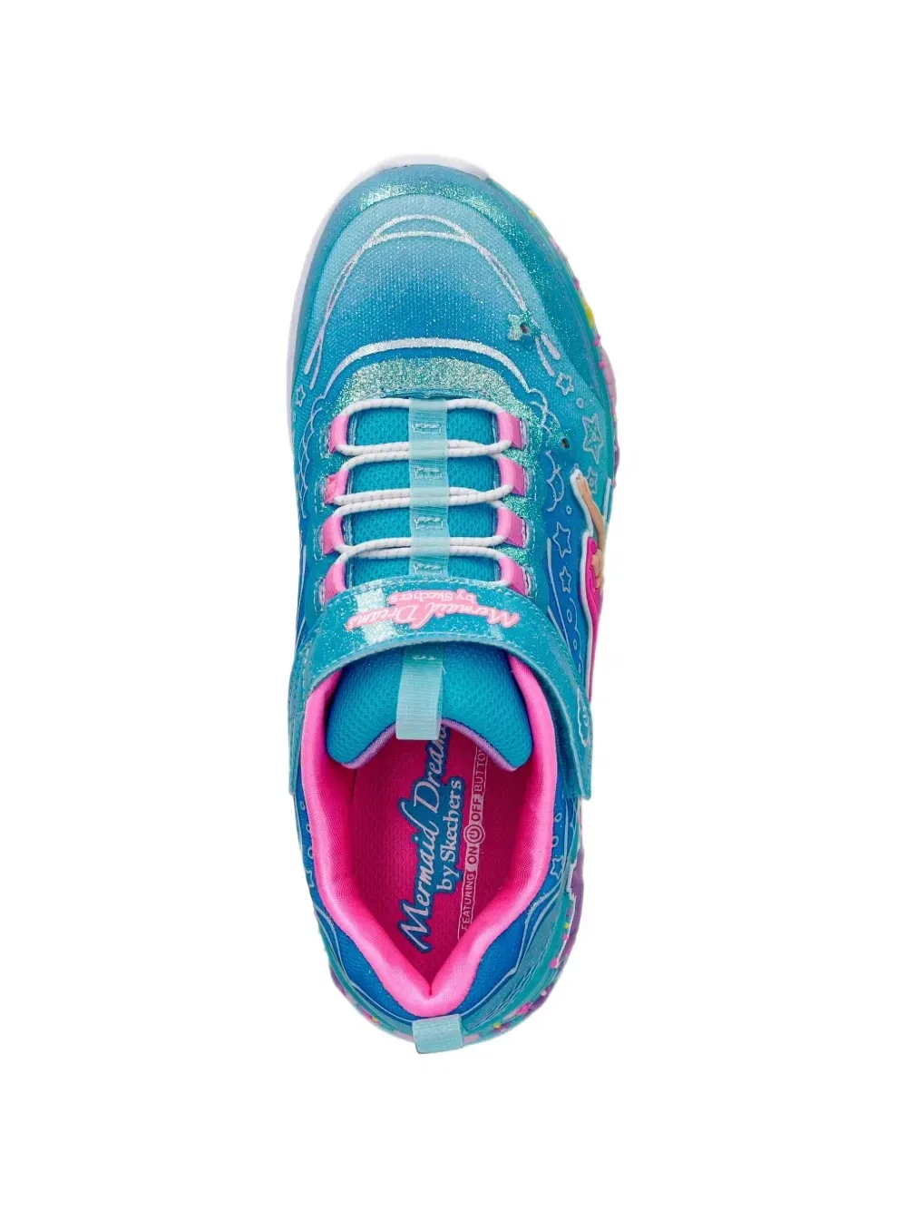 S-Lights: Блестящие кроссовки Mermaid Dreams Skechers, синий — фото 4