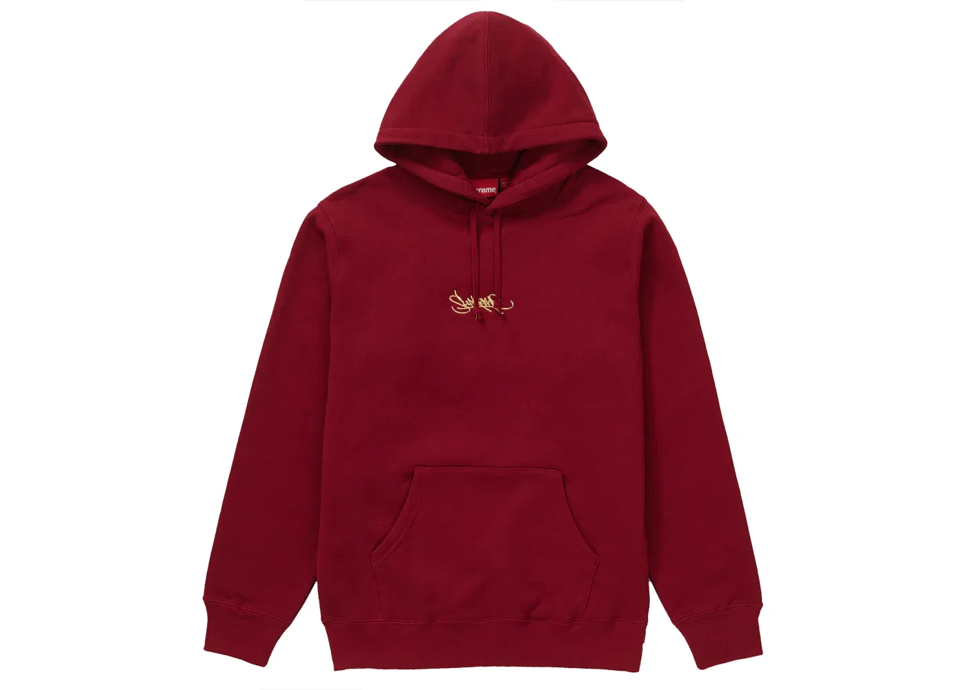 Мужская худи Supreme Hooded Sweatshirt, Cardinal