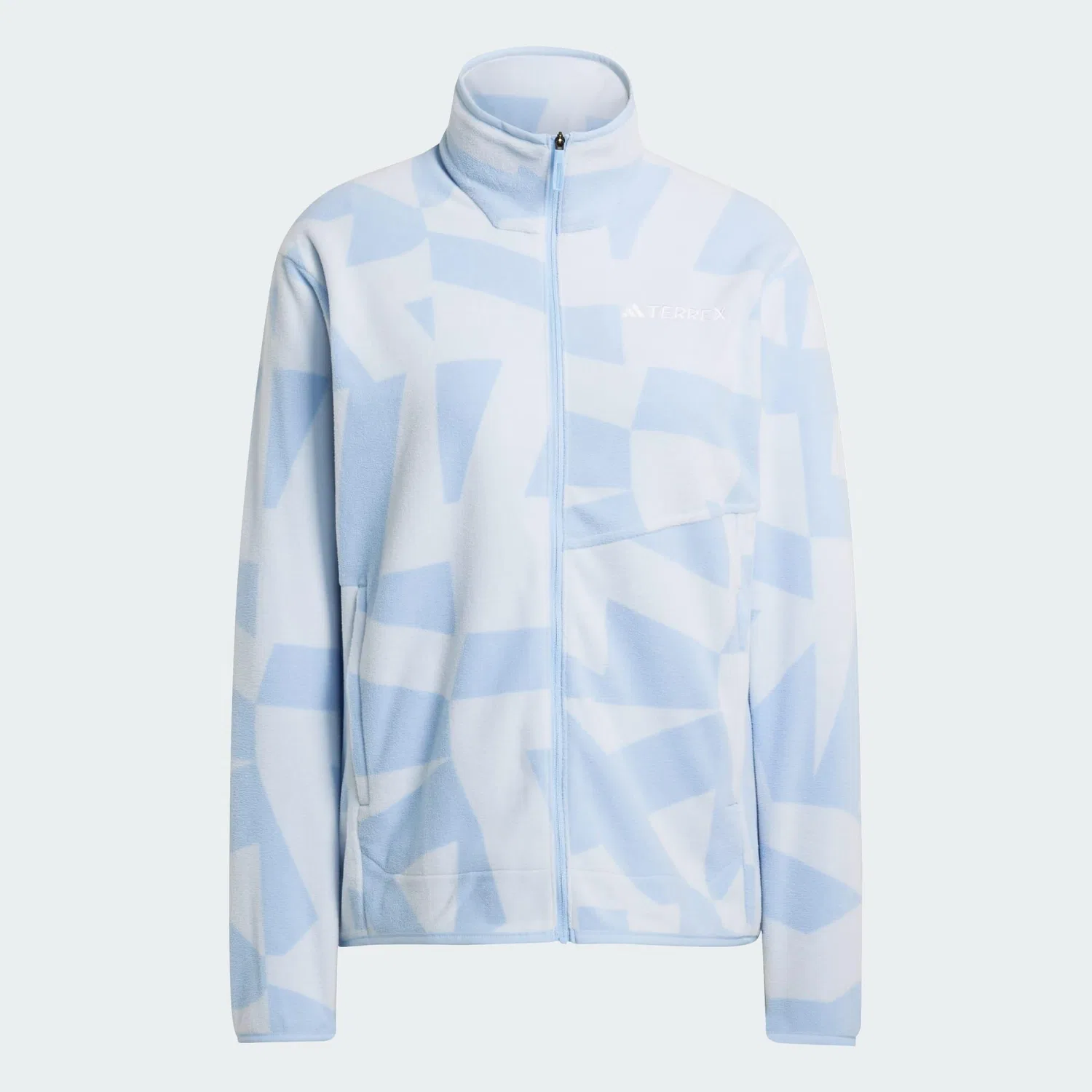 Женская флисовая куртка с принтом Terrex Multi Printed Full-Zip Fleecejacke Adidas, Kometblau Helles Himmelblau — фото 2