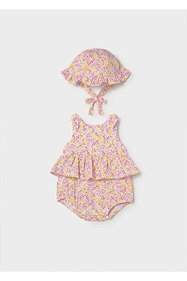 Детский комбинезон для девочек хлопковый Mayoral, Pink — фото 2