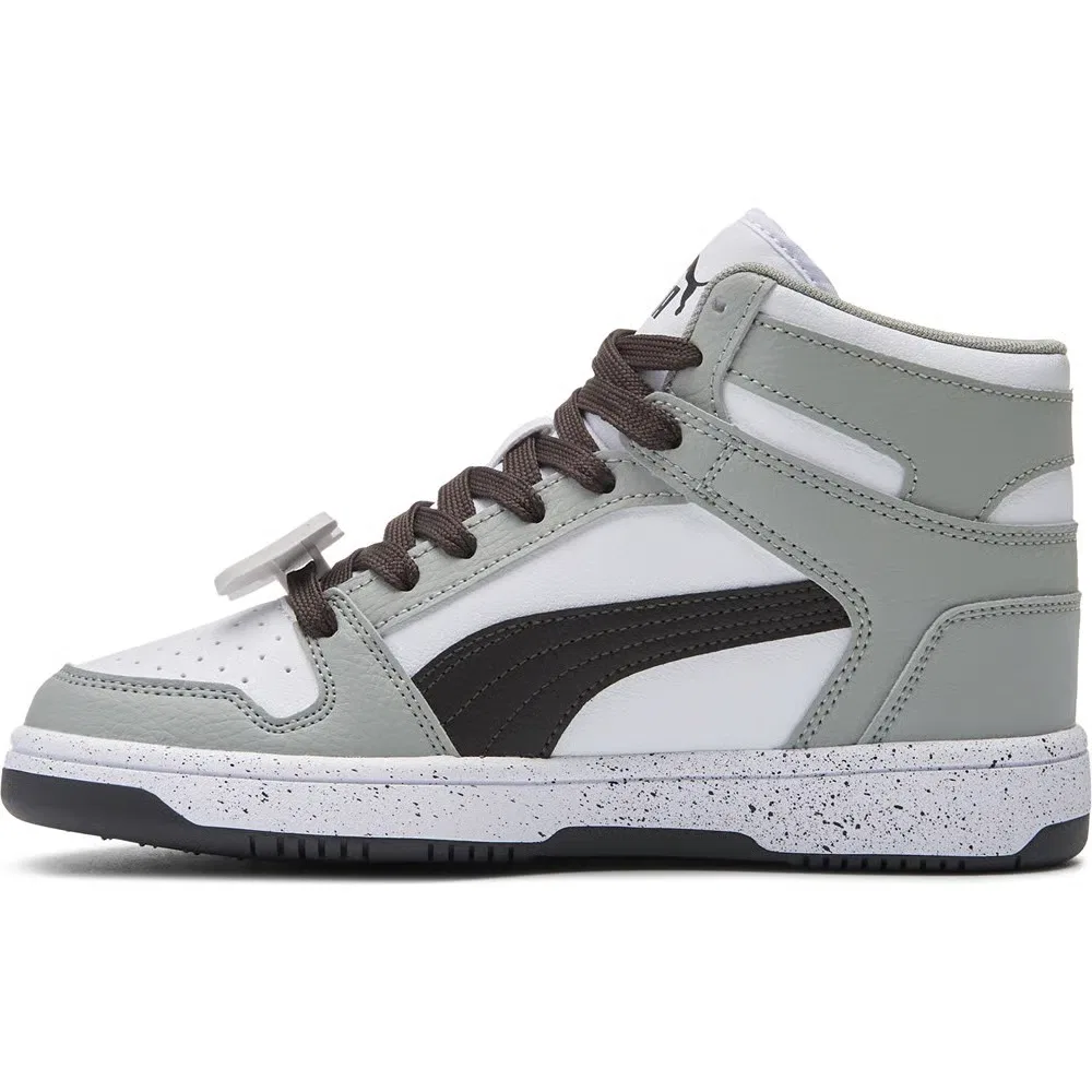 Детские высокие кроссовки Puma, Grey/Black — фото 3