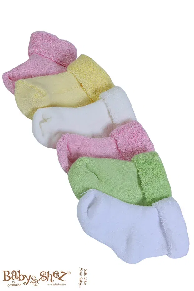 Детские носки для новорожденных хлопковые 6 шт Baby Shez, Pink